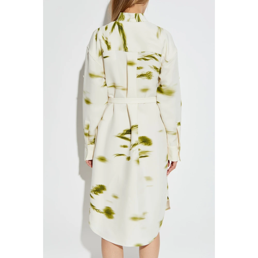 Salvatore Ferragamo Jurk met zakken Beige Dames