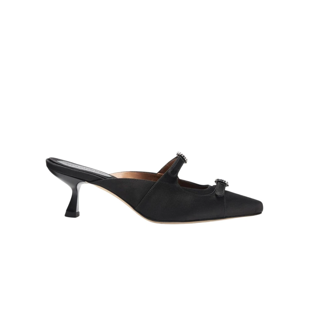 Scarosso Donna Nero Eleganti Mules Con Tacco Liz