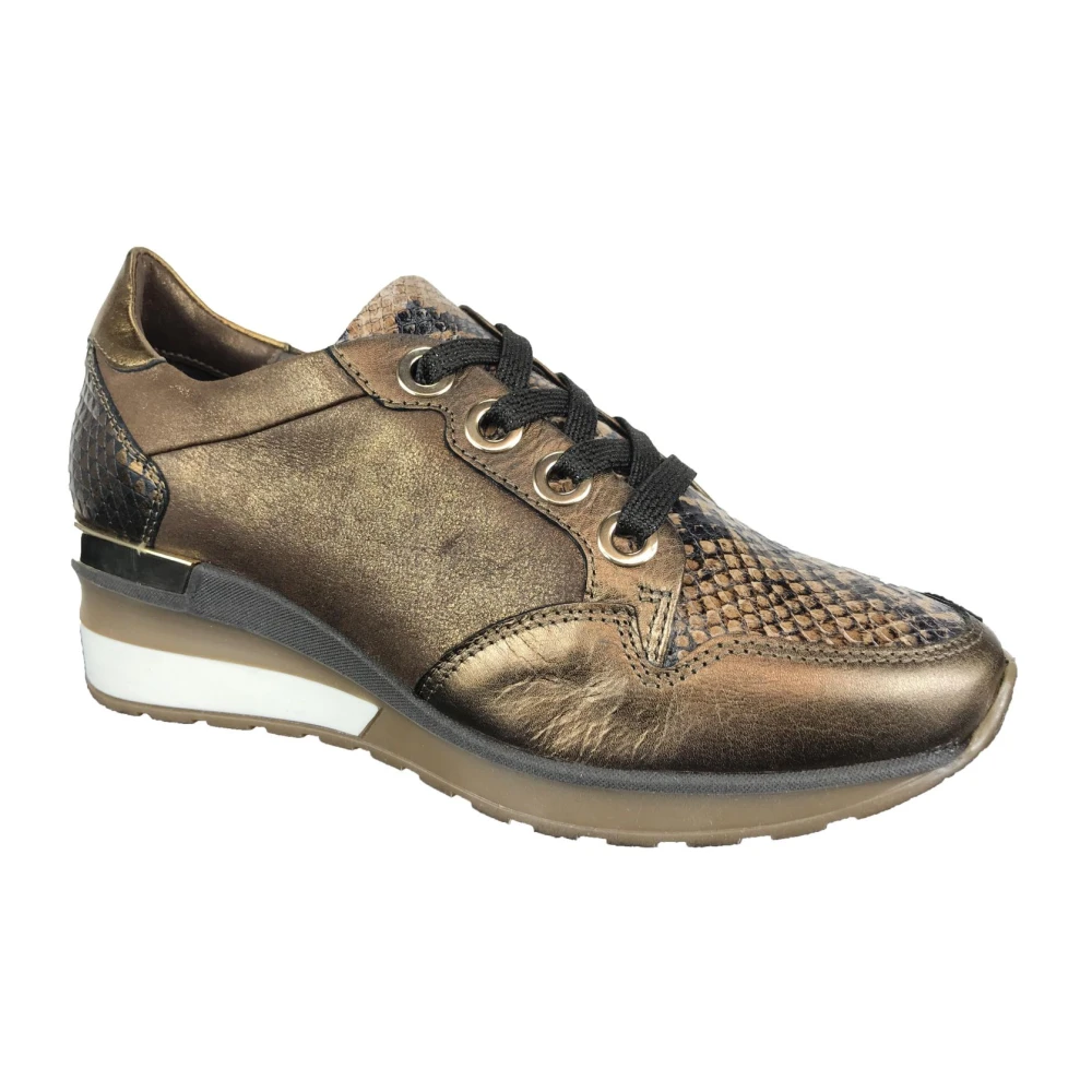 Softwaves Damesschoenen Sneaker Dames Schoenen Bruin