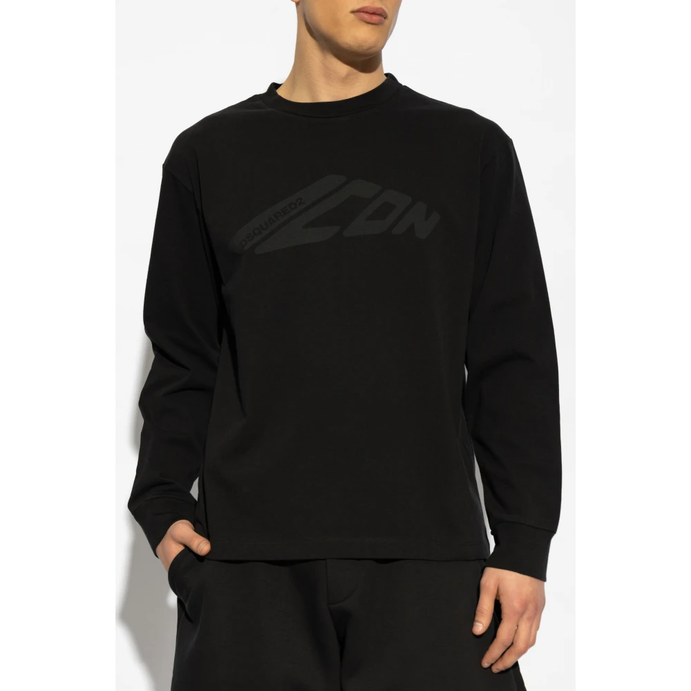 Dsquared2 T-shirt met logo Black Heren