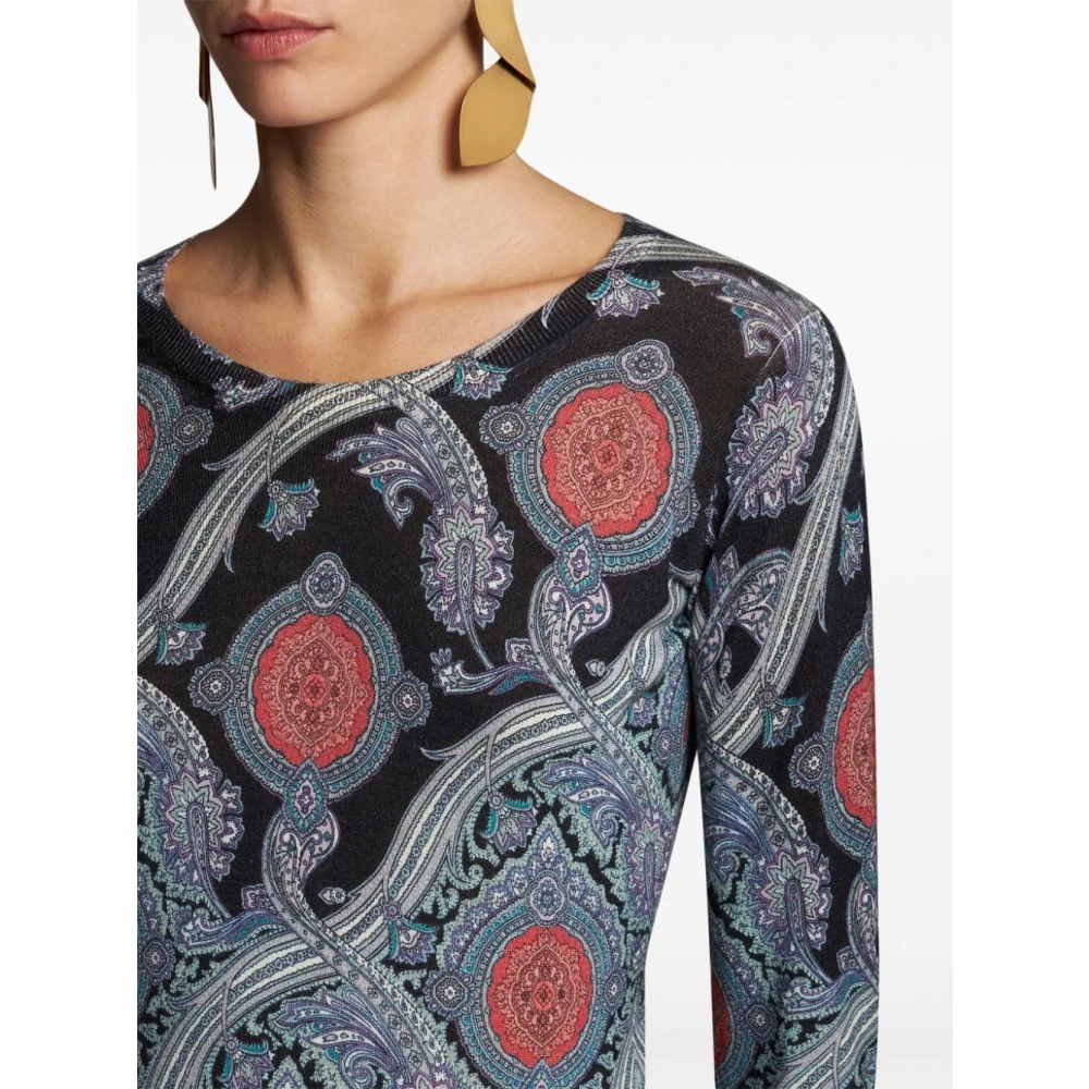 ETRO Casual Gestreept Jersey Shirt Multicolor Dames