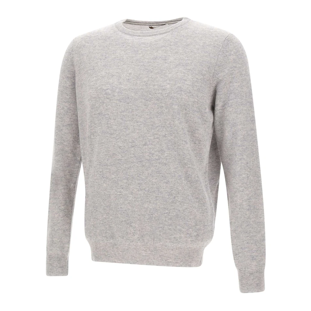 Kangra Kasjmier Trui Grijs Ronde Hals Gray Heren