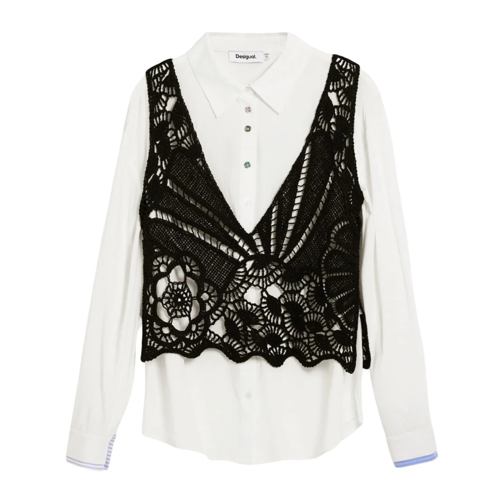Desigual Damen Weiß Blusen & Hemden, Mgröße: