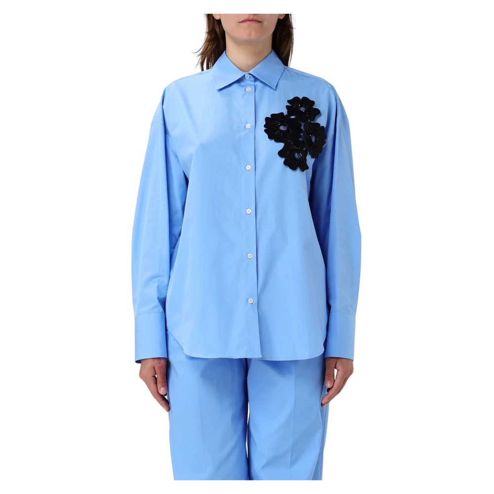 Msgm Donna Blu Camicia