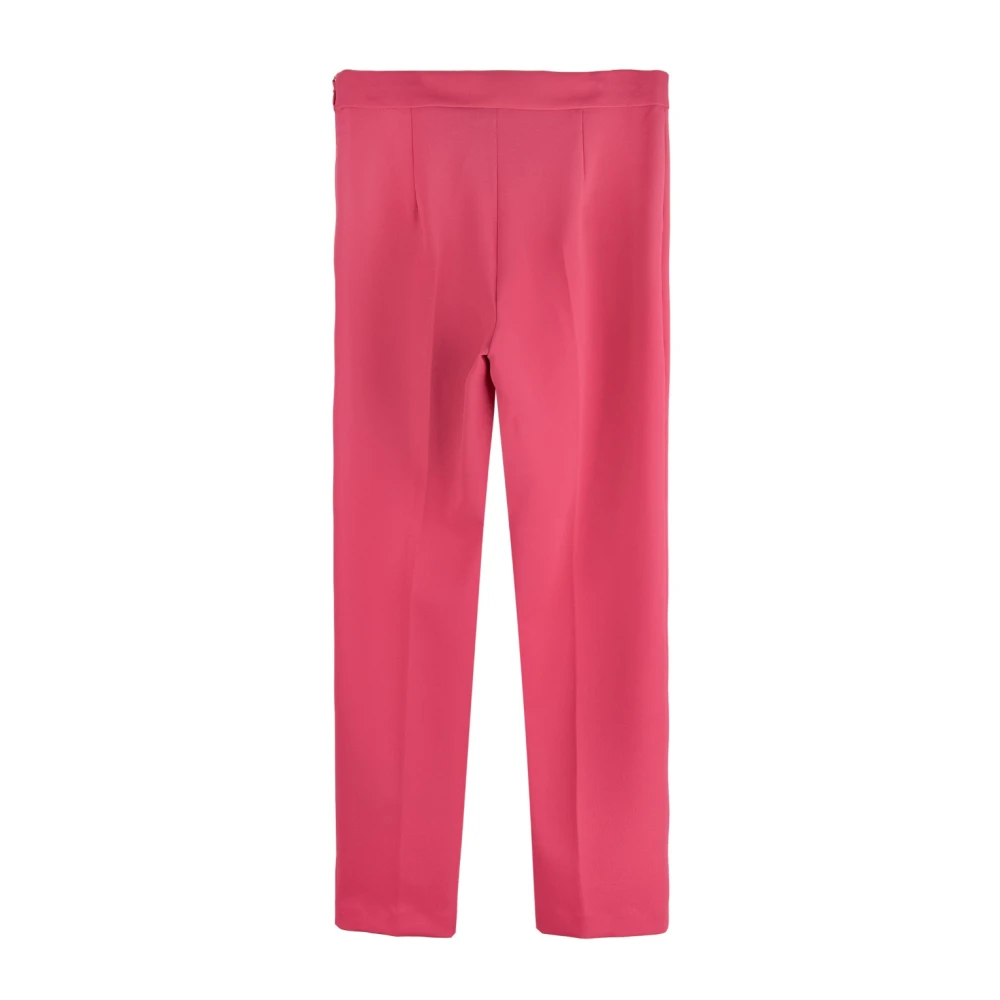 Elisabetta Franchi Gouden Rits Taps Toelopende Broek Pink Dames