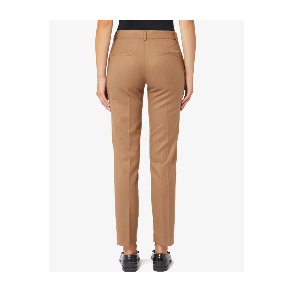 Manila Grace Bruine Slim Fit Chino Broek Brown Dames