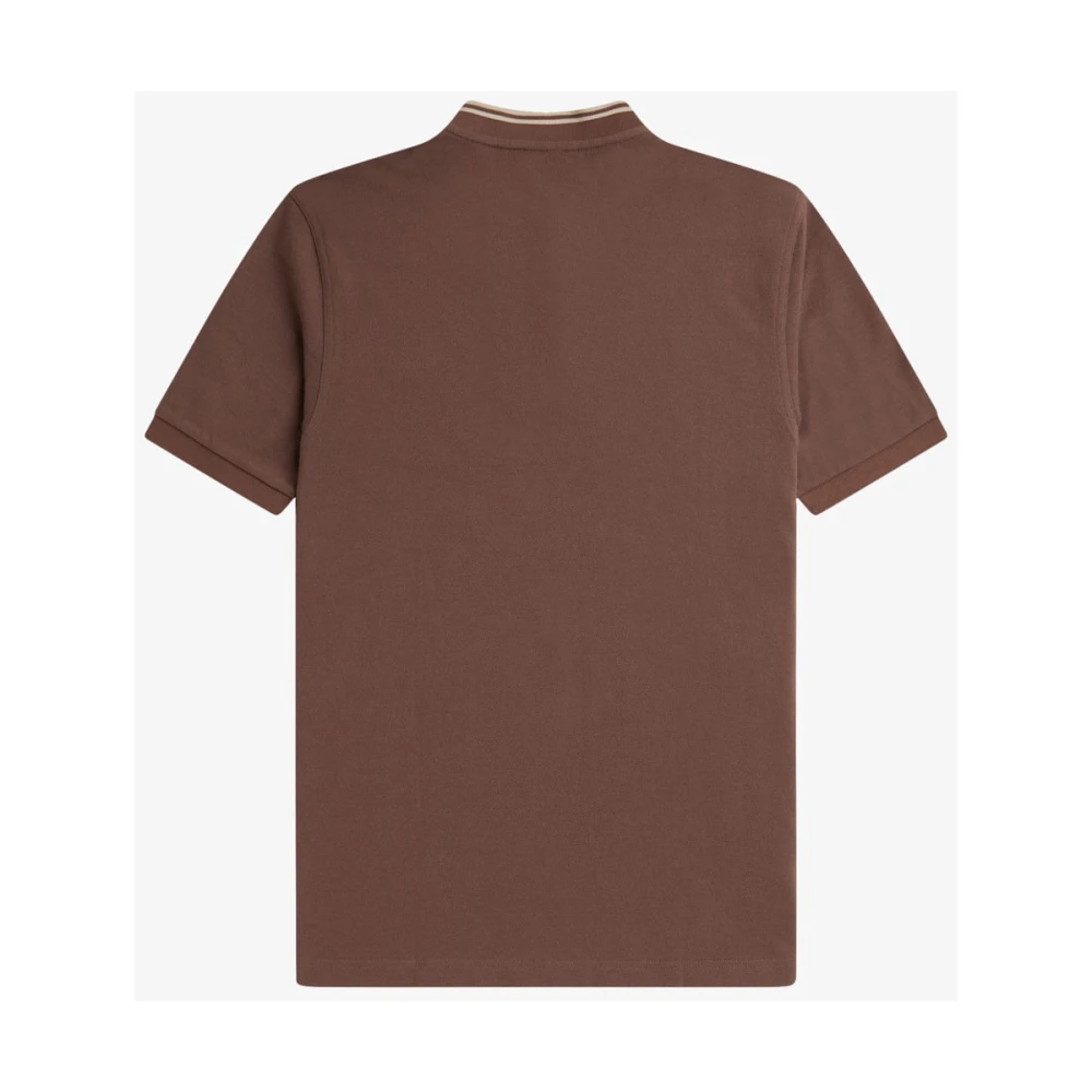 Fred Perry Bruine Polo Katoen Piqué Klassieke Pasvorm Brown Heren