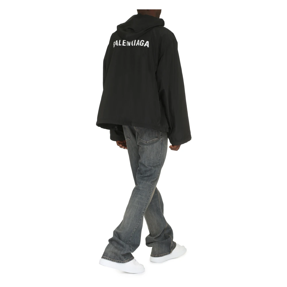 Balenciaga Hooded Jack met Volledige Ritssluiting Black Heren