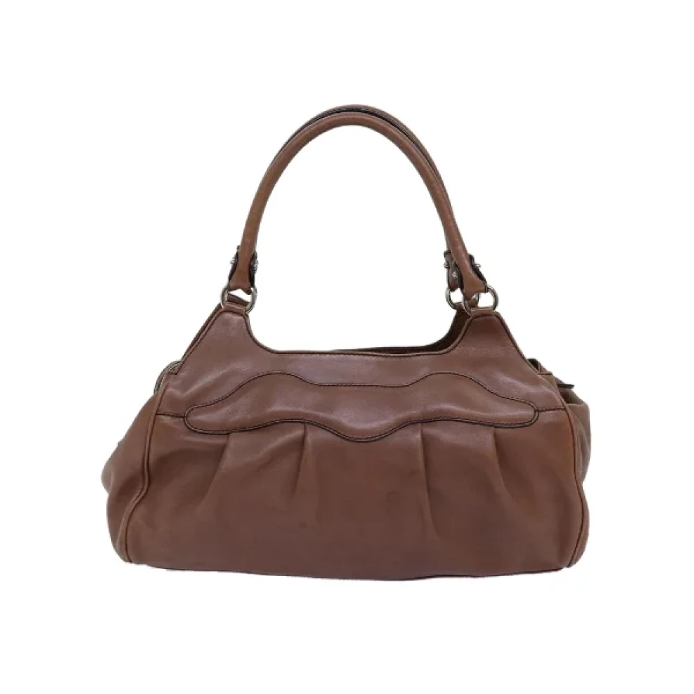 Salvatore Ferragamo Pre-owned Leather handbags Brown Dames