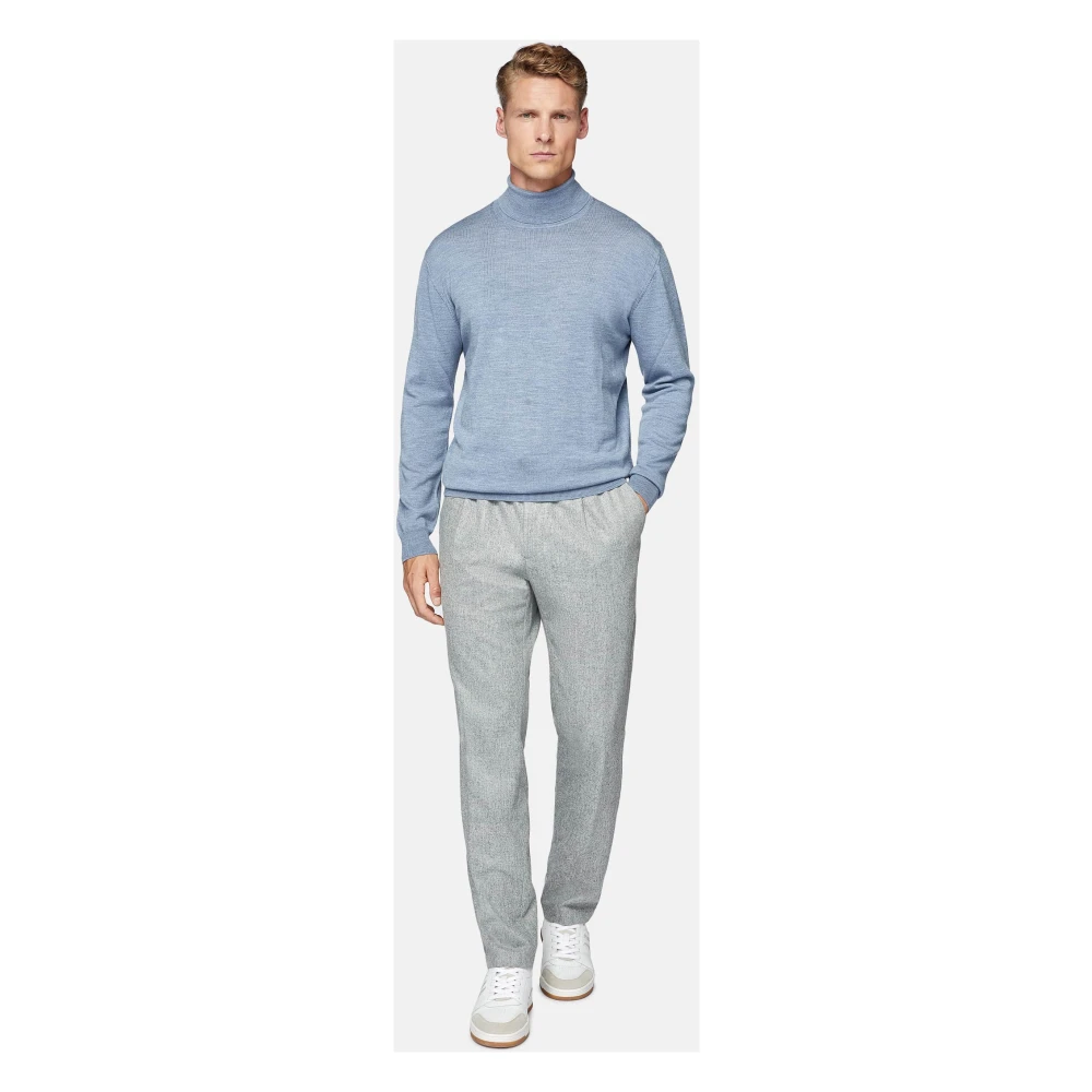 Boggi Milano City Broek van Flanel Gray Heren