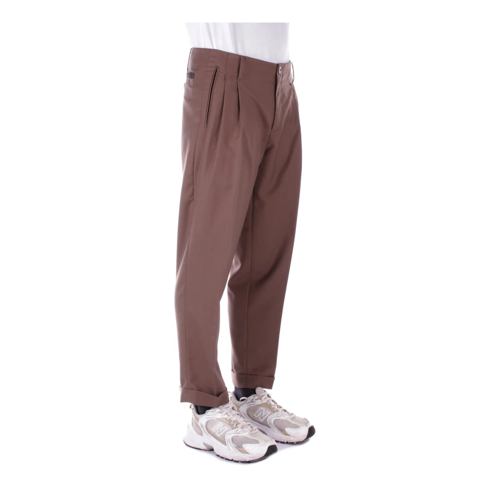 John Richmond Logo Front Zip Broek Brown Heren
