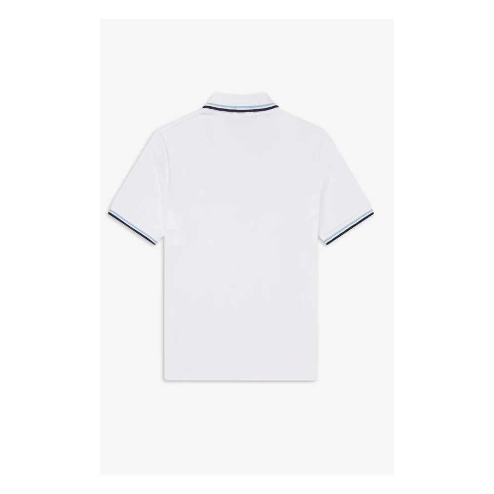 Fred Perry Original Twin Tipped Polo White Ice Navy White Heren