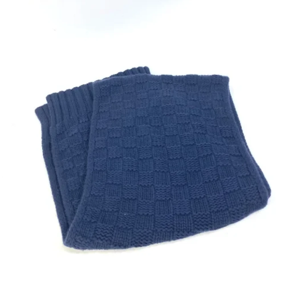 Louis Vuitton Vintage Pre-owned Fabric scarves Blue Heren