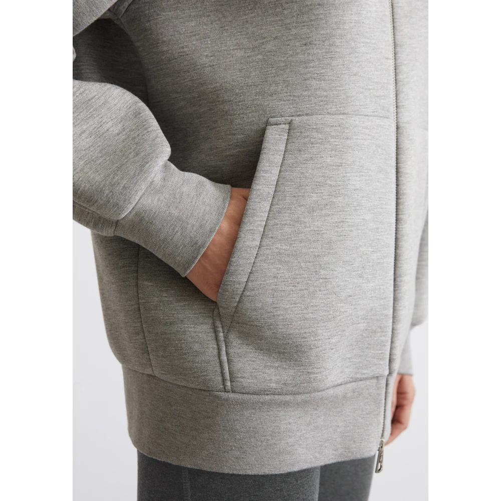 Marc O'Polo Scuba capuchonjack relaxed Gray Dames