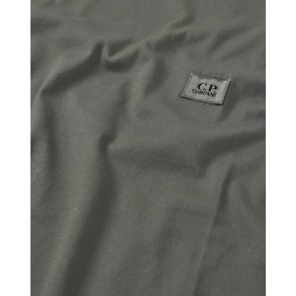 C.P. Company Jersey Gasato Logo Patch Shirt Green Heren