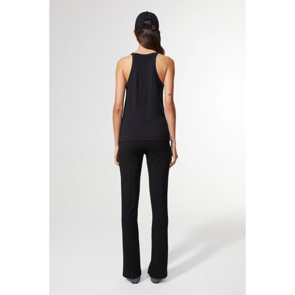 Rodebjer Zwarte Top met Blote Schouders Black Dames