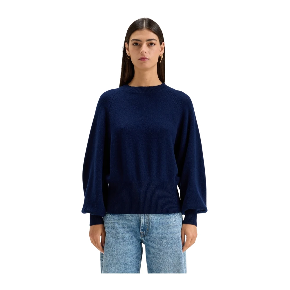 Bellerose Women's Blue Ganto Jumper - Round-Neck Knitwear - M - Knitwear