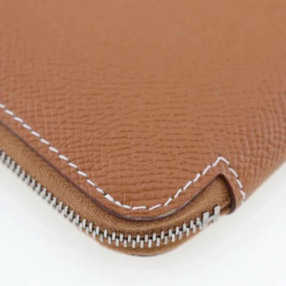 Hermès Vintage Pre-owned Leather wallets Brown Dames