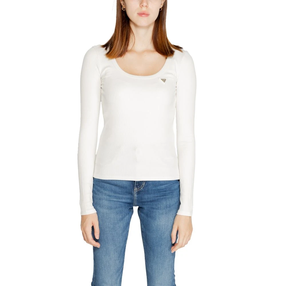 Guess Crème Viscose Tops & T-Shirt White Dames