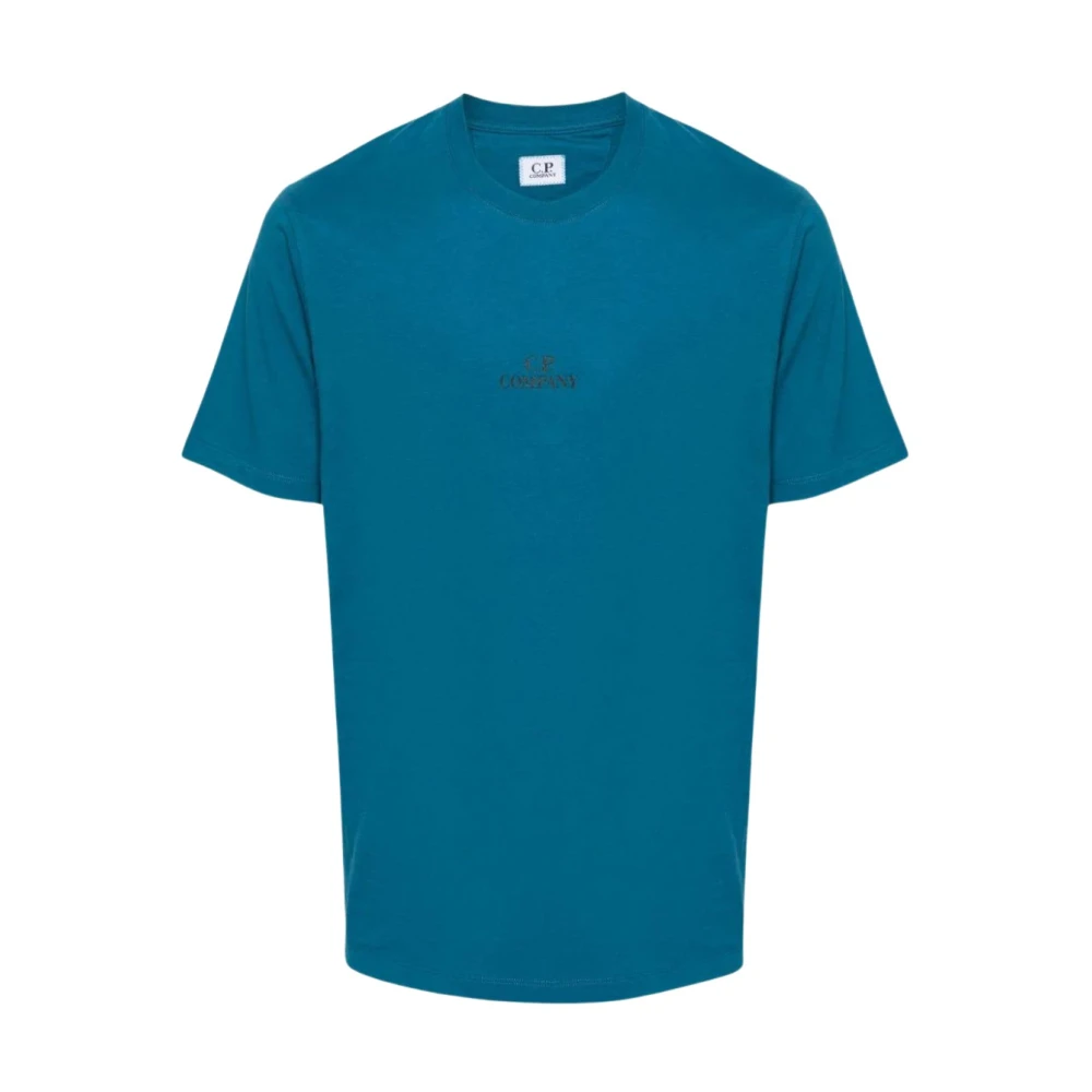 C.P. Company Logo Print T-Shirt Grafisch Ontwerp Blue Heren