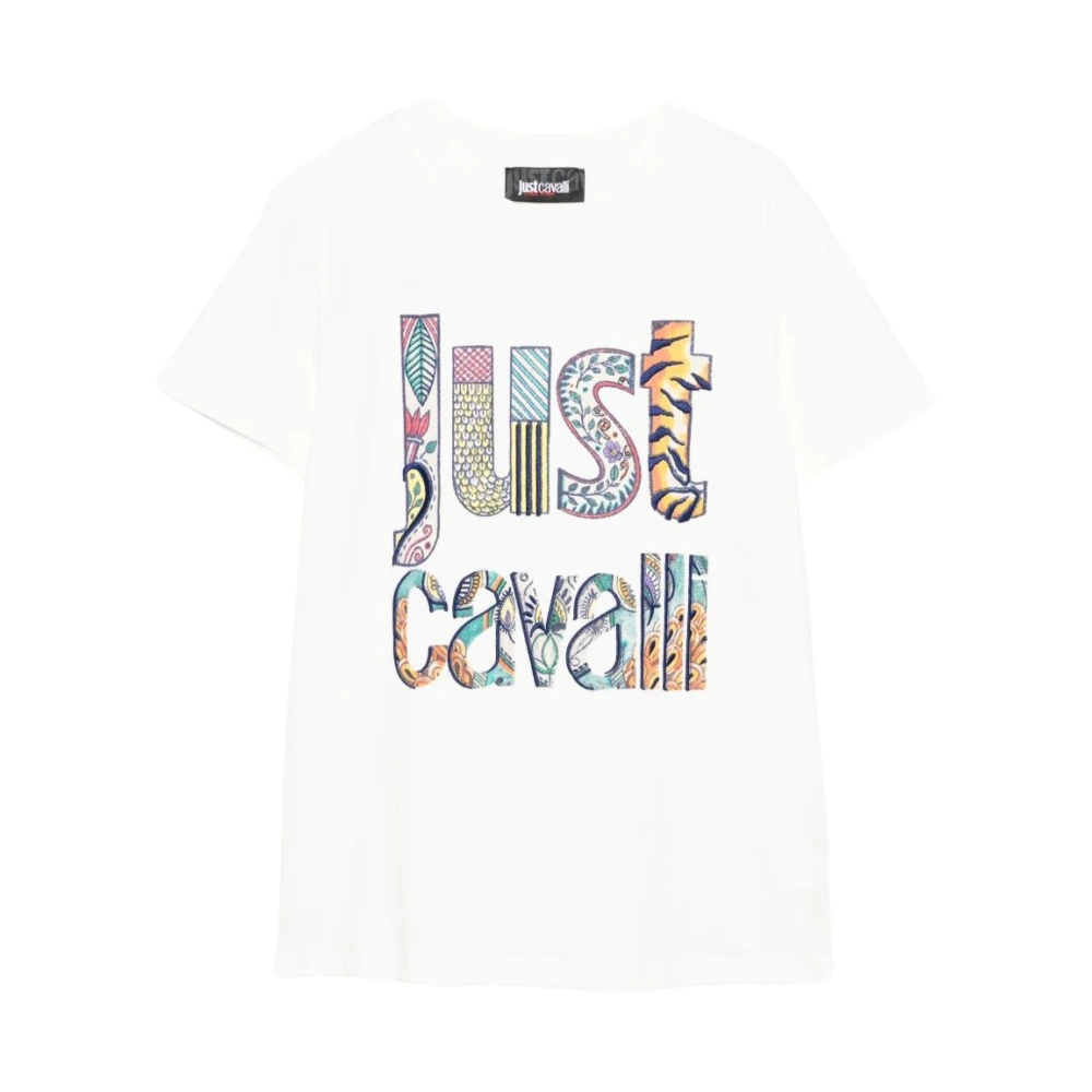 Just Cavalli White Logo T-Shirt - Unisex - Kids Short Sleeve T-Shirts - 4 Y - Kids