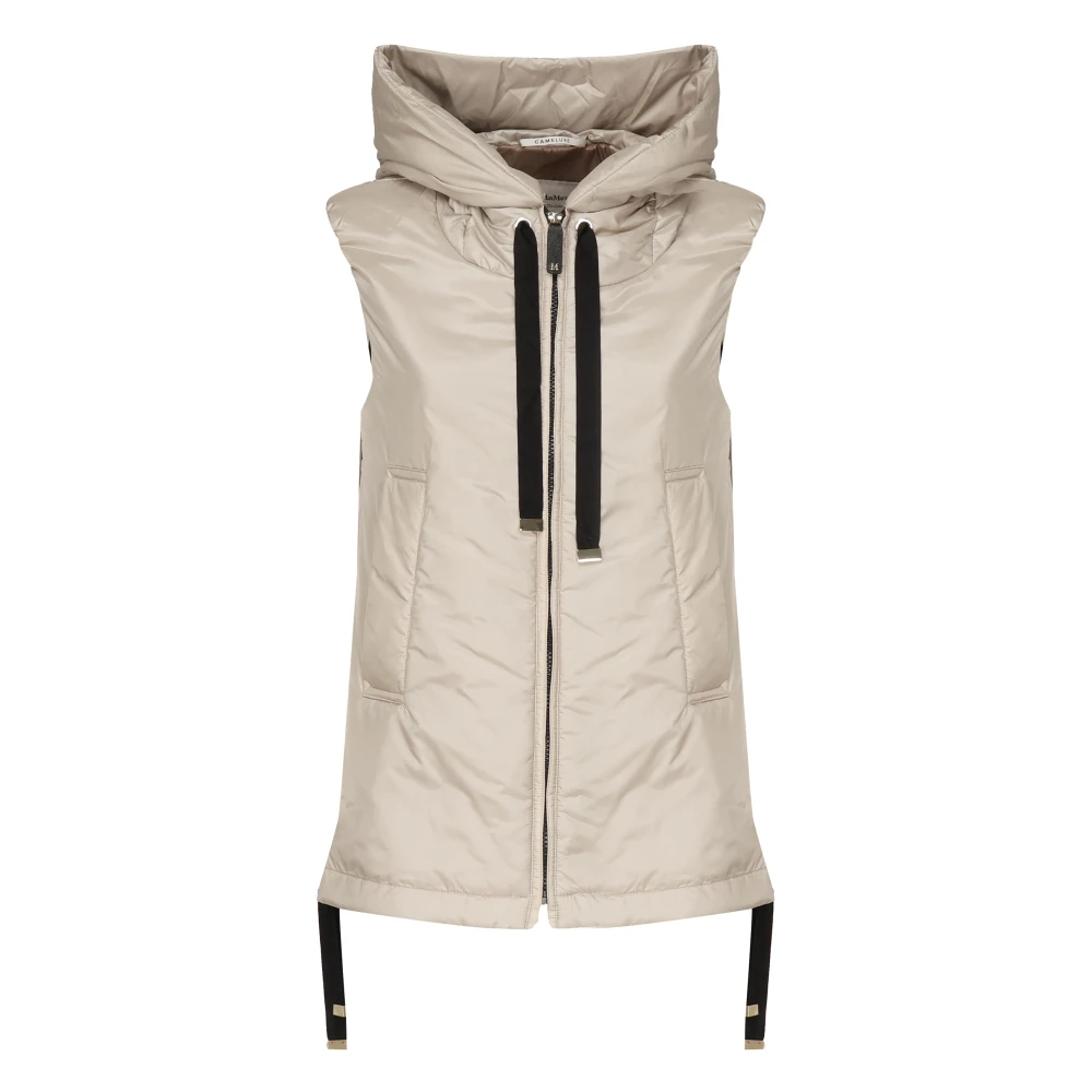 Max Mara Beige Waterdichte Jassen met Aangepaste Capuchon Beige Dames