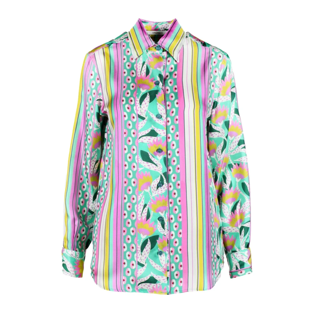 Maliparmi Zijden Overhemd Multicolor Dames