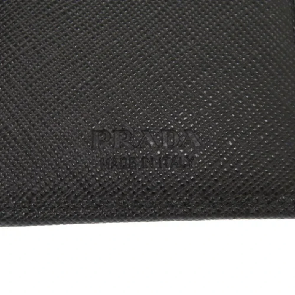 Prada Vintage Pre-owned Leather wallets Black Dames