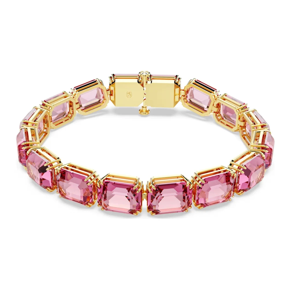 Swarovski , Bracelets, Female, Pink, One Size, Tennis Bracelet - Image 2