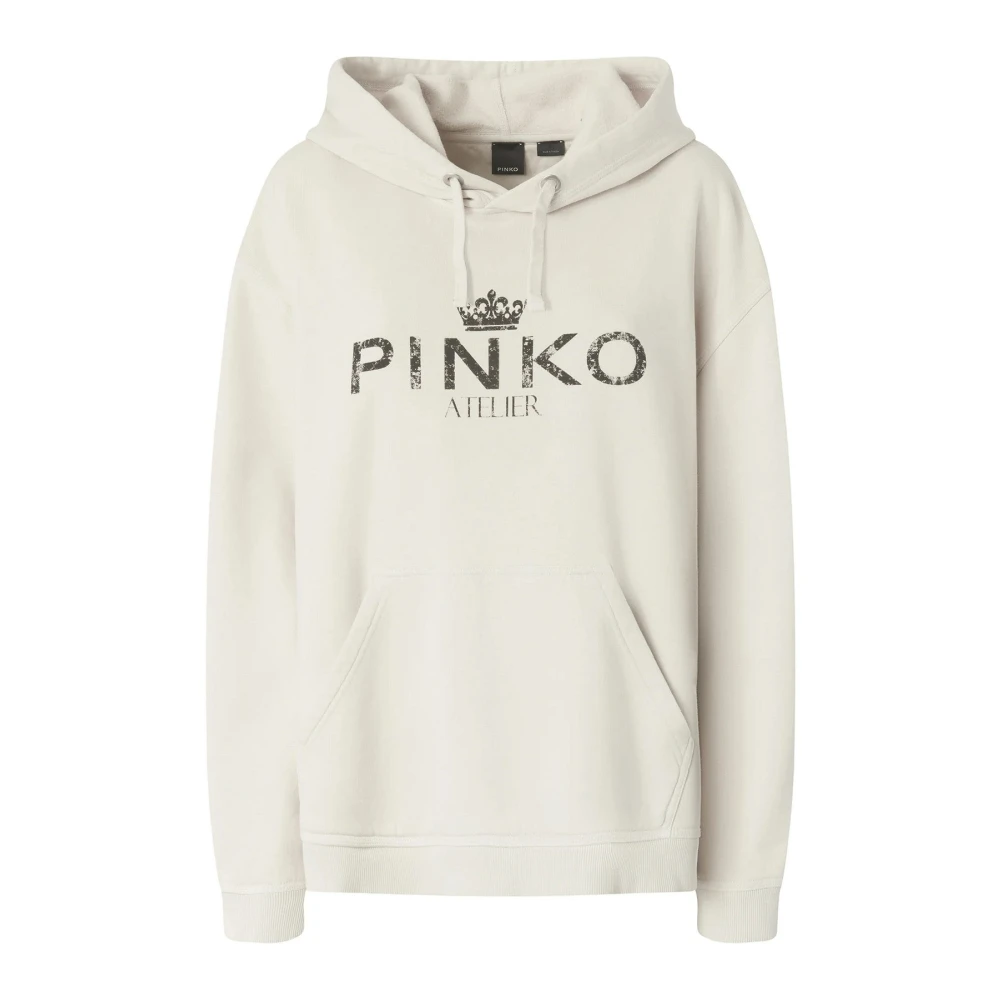 Pinko Katoenen T-shirt in Maglia stijl Beige Dames