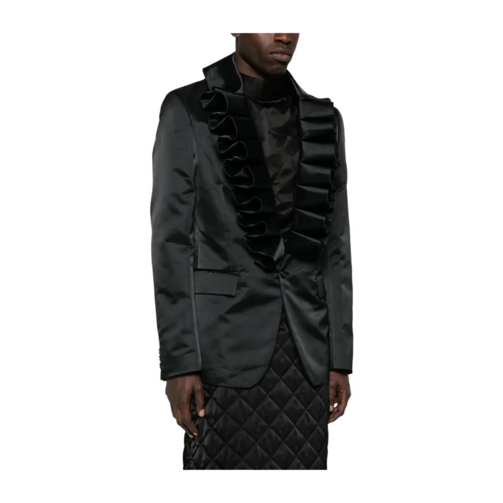 Comme des Garçons Dynamische Ruffle Blazer Black Heren