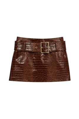 Croco Pencil Skirt
