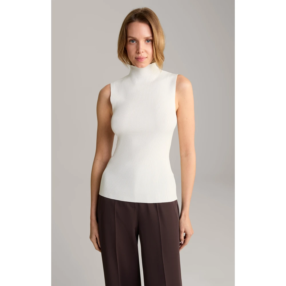 Joop! Hoge witte gebreide top White Dames