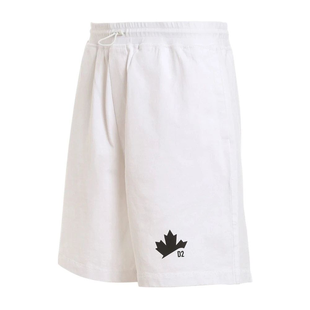 Dsquared2 Blad Shorts met Logo Detail White Heren
