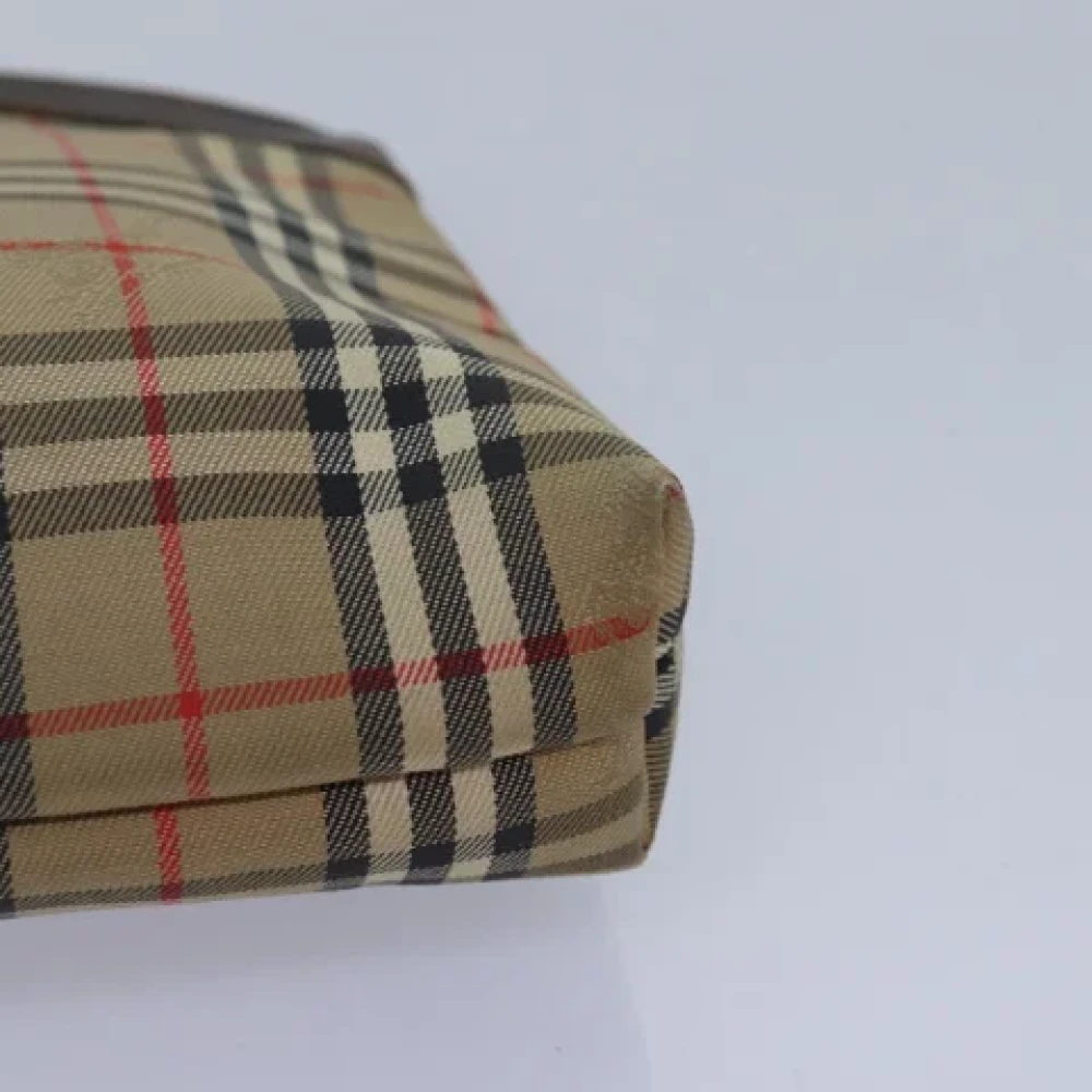 Burberry Vintage Pre-owned Canvas pouches Beige Dames
