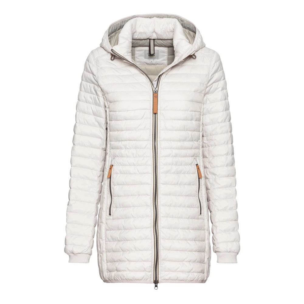 Camel active Gewatteerde jas met capuchon White Dames