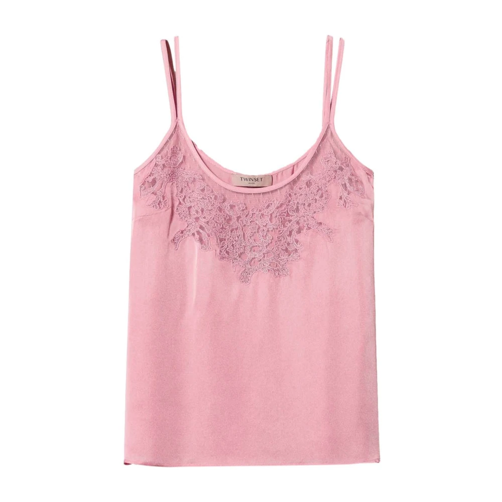 Twinset Women's Pink Sleeveless Tops, 2XL, Stylish Top
