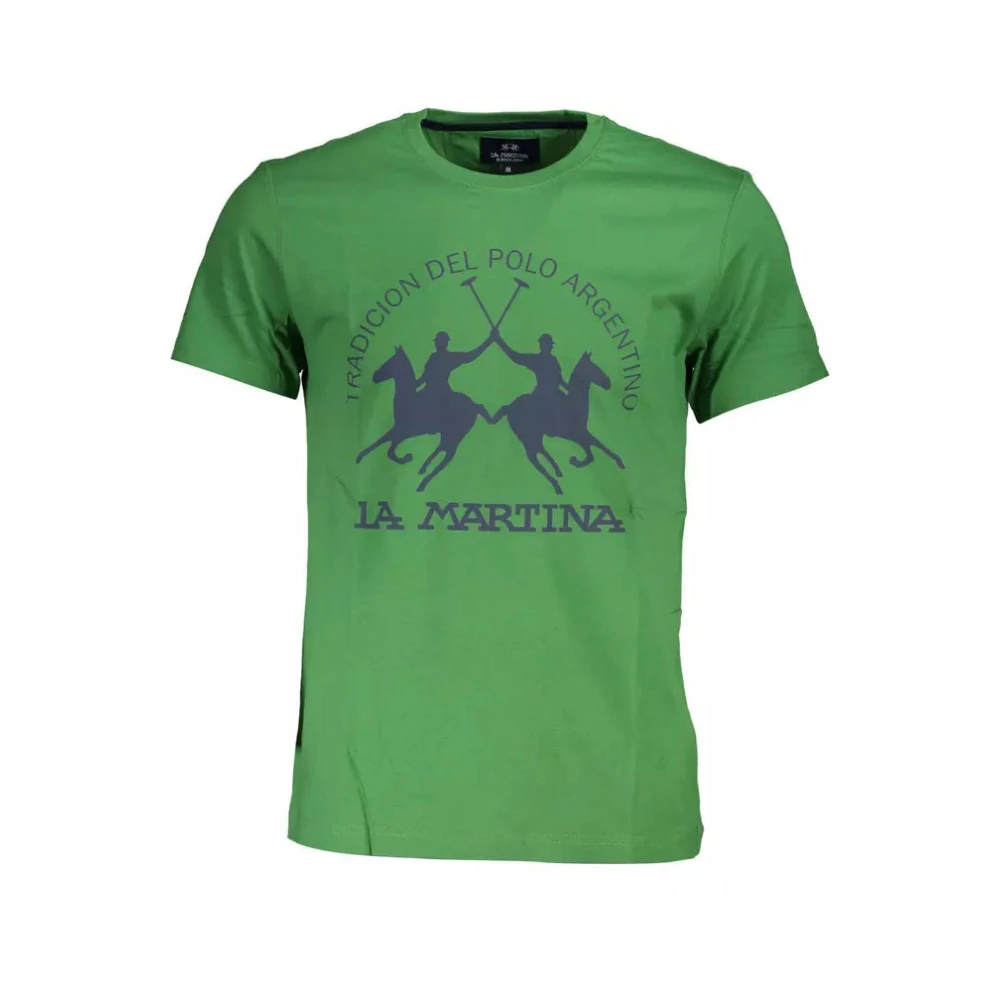La Martina Verde Cotton Men's T-Shirt - M - Image 2