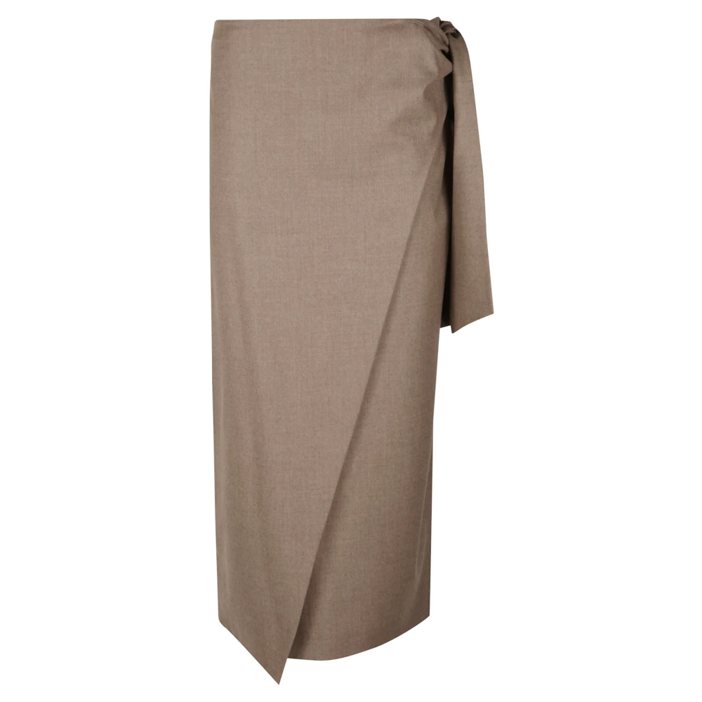 Max Mara Vrouw Bruin Rokken Dames, S, Midi Rok
