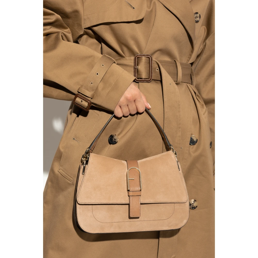 Furla Handtas Flow Medium Beige Dames