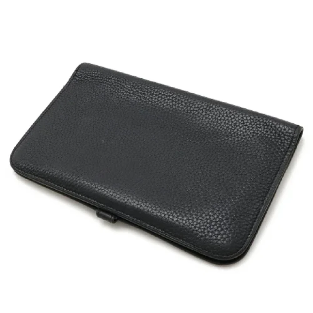 Hermès Vintage Pre-owned Leather wallets Black Dames
