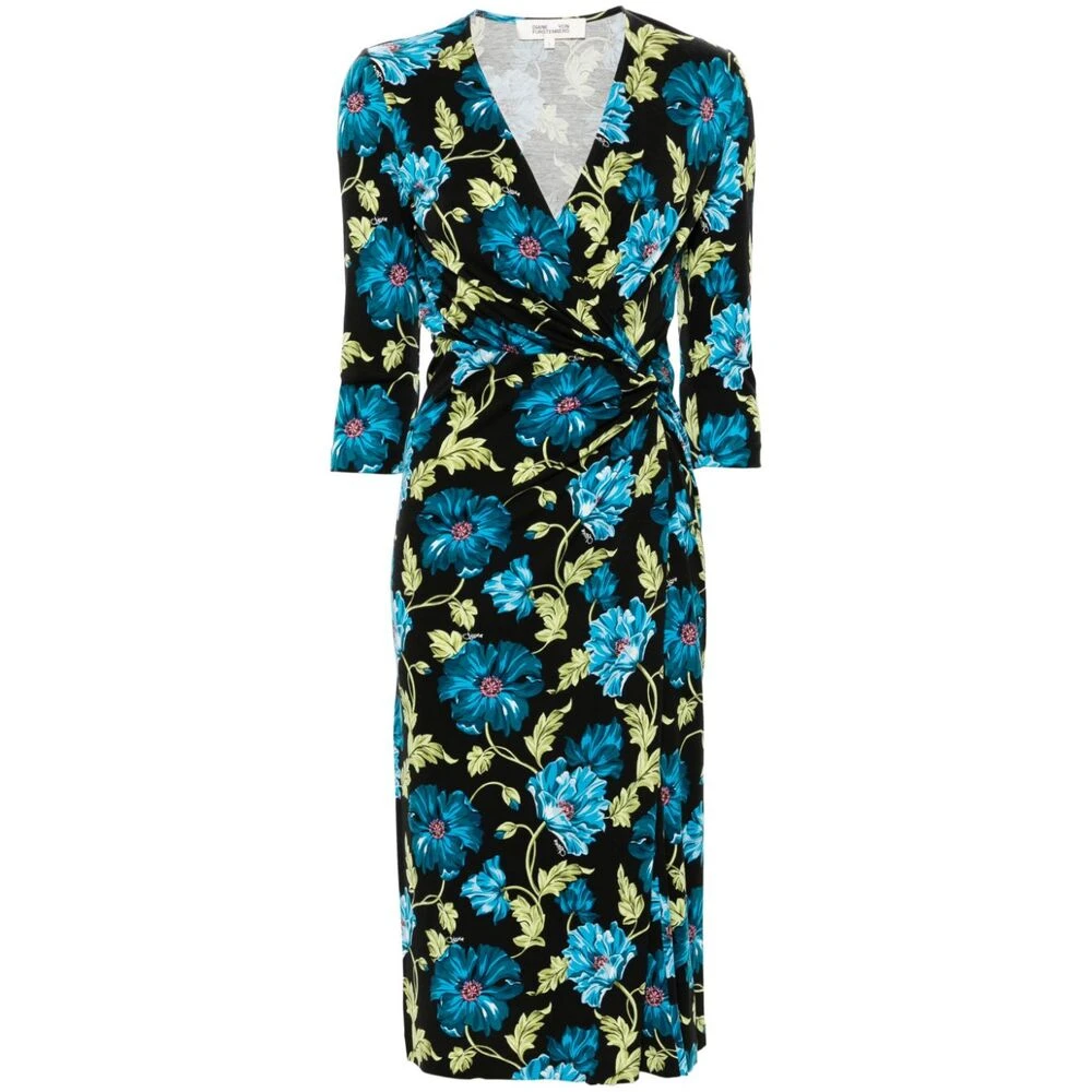 Diane Von Furstenberg Bloemenprint V-hals Jurk Multicolor Dames