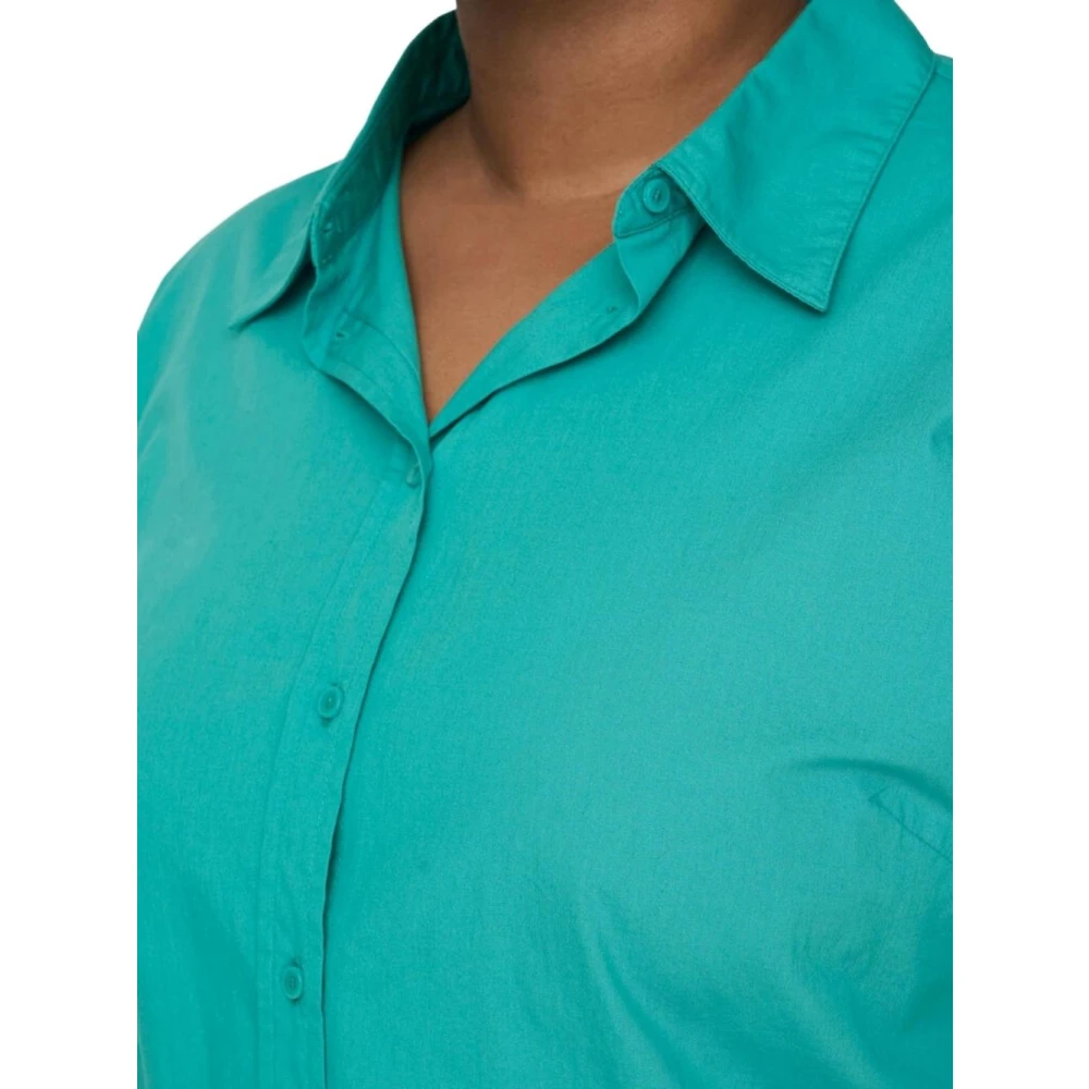Only Carmakoma Stijlvolle Shirt Blue Dames
