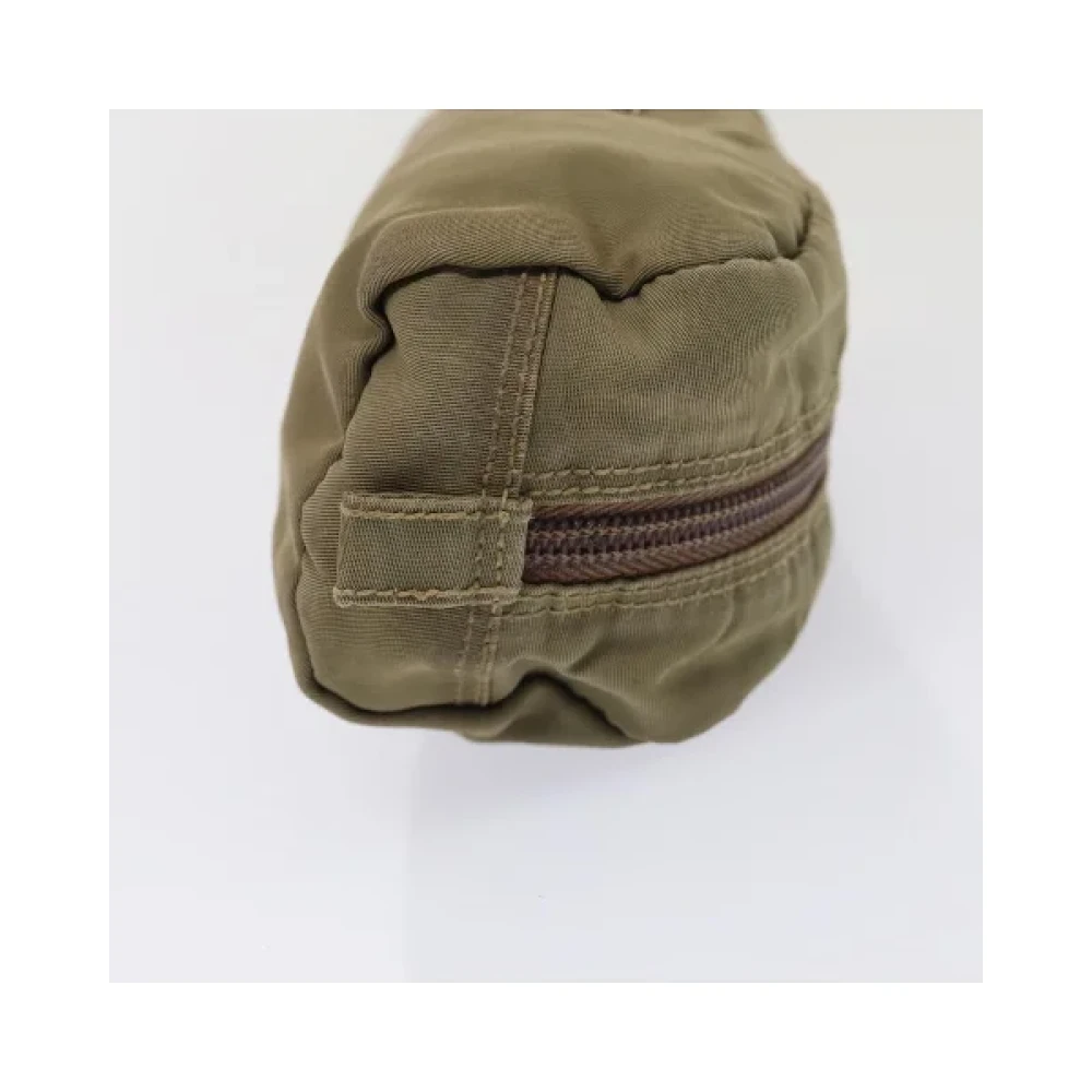 Prada Vintage Pre-owned Nylon prada-bags Beige Dames
