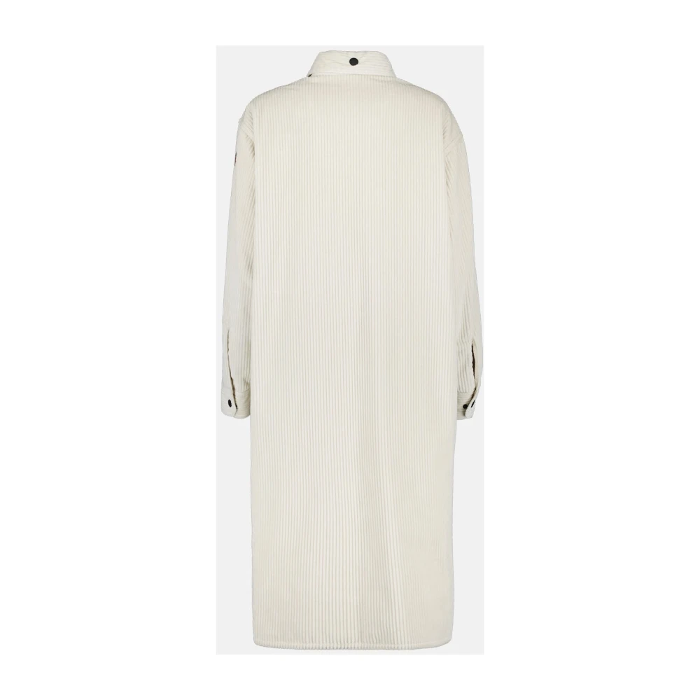 Moncler Lange Donsjas Klassieke Stijl Beige Dames