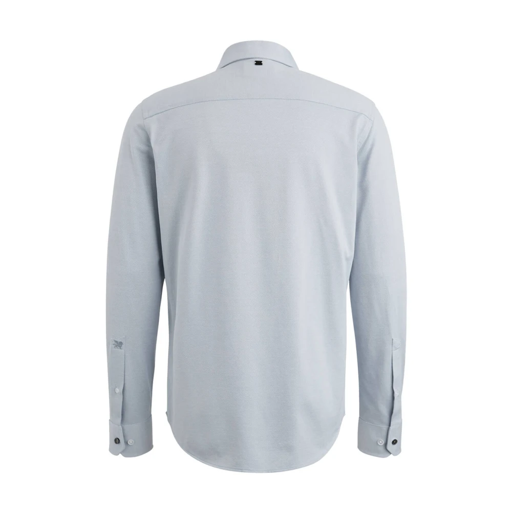 Vanguard Lange Mouw Oxford Jersey Shirt Blue Heren