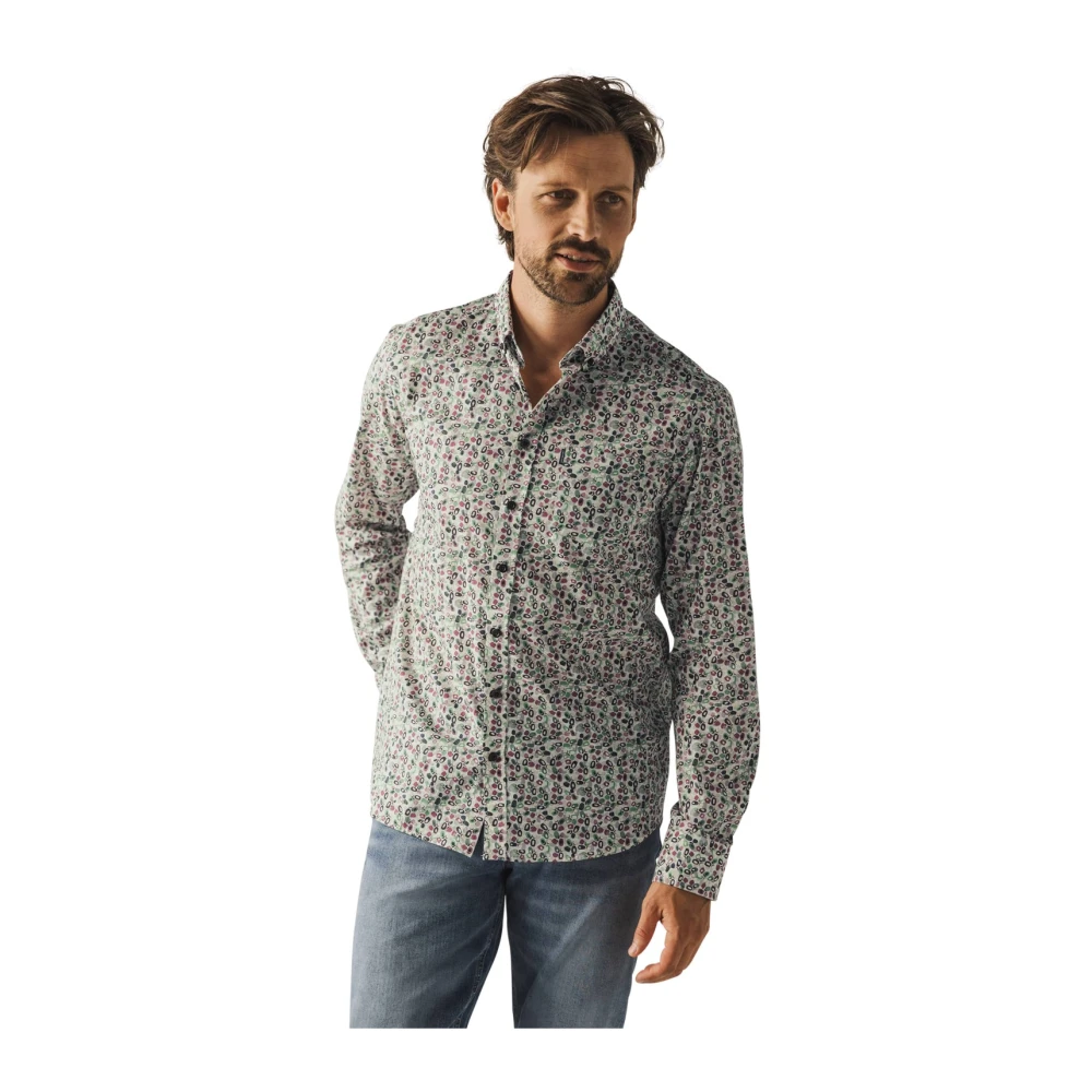 State of Art Casual Roze Overhemd Multicolor Heren