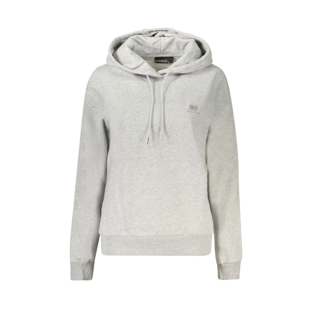 Napapijri Women's Gray Grigio Cotton Sweatshirt - Hoodies - S - Sweatshirts & Hoodies