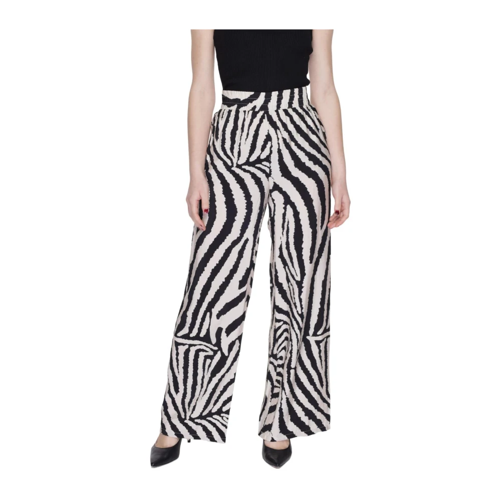 Jacqueline de Yong Luipaardprint Wijde Broek Multicolor Dames