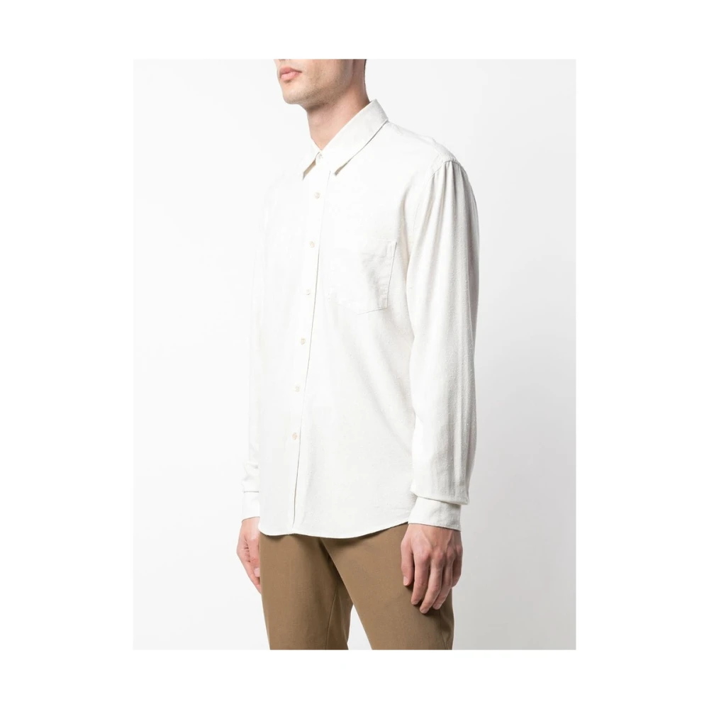 Our Legacy Witte Zijden Overhemd met Klassieke Kraag White Heren
